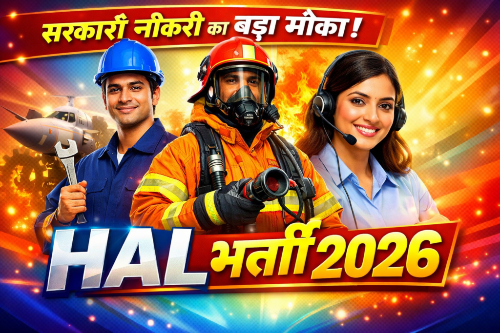HAL Recruitment 2026: 151 टेक्नीशियन, डिप्लोमा, फायरमैन और सिक्योरिटी गार्ड भर्ती – ऑनलाइन आवेदन शुरू