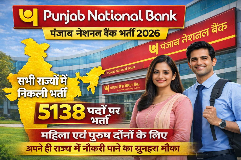 PNB Apprentices Recruitment 2026: 5,138 पदों पर भर्ती | ग्रेजुएट के लिए बैंक में सुनहरा अवसर